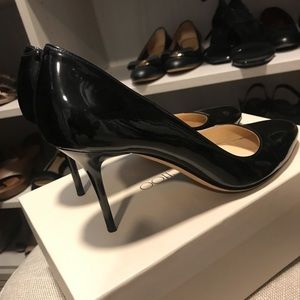 Jimmy Choo Gilbert Black Patent Leather Pumps